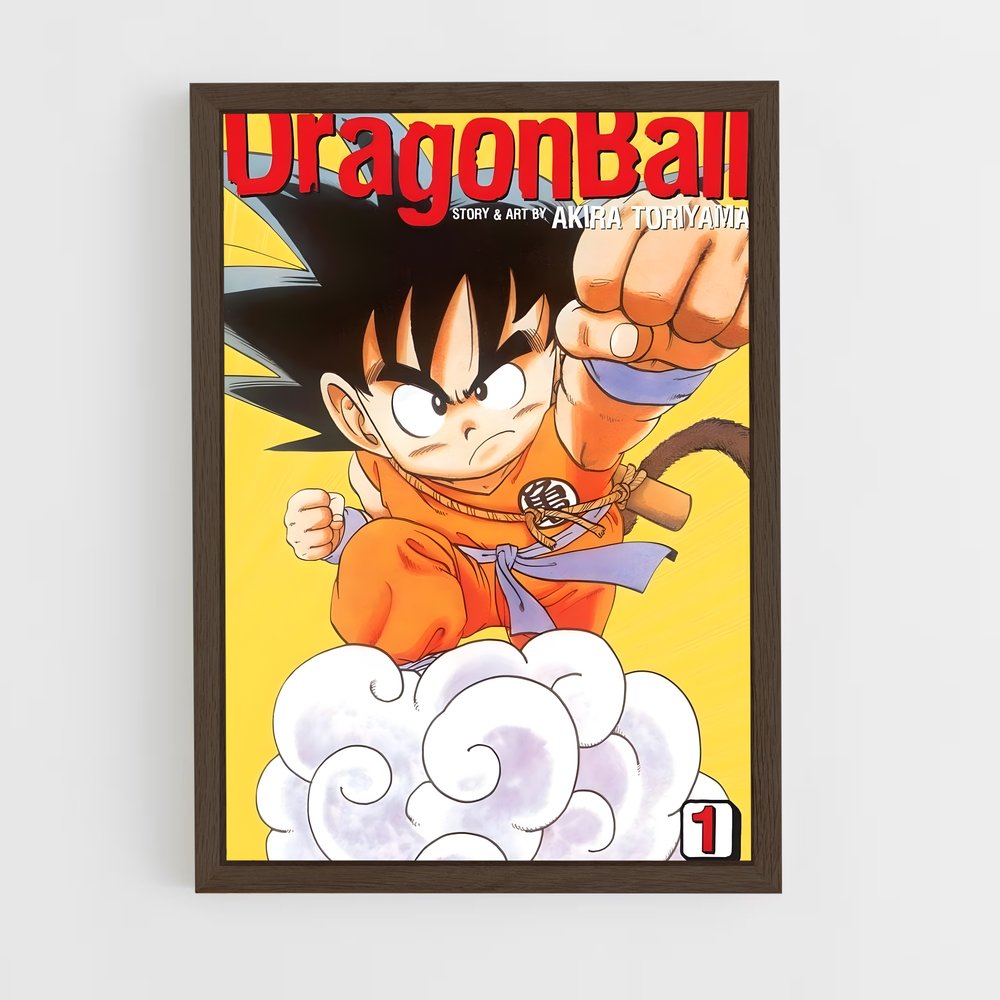 dragon-ball-3 cadre Bois foncé