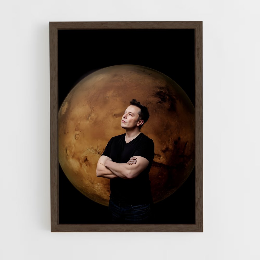 elon-musk-2 cadre Bois foncé