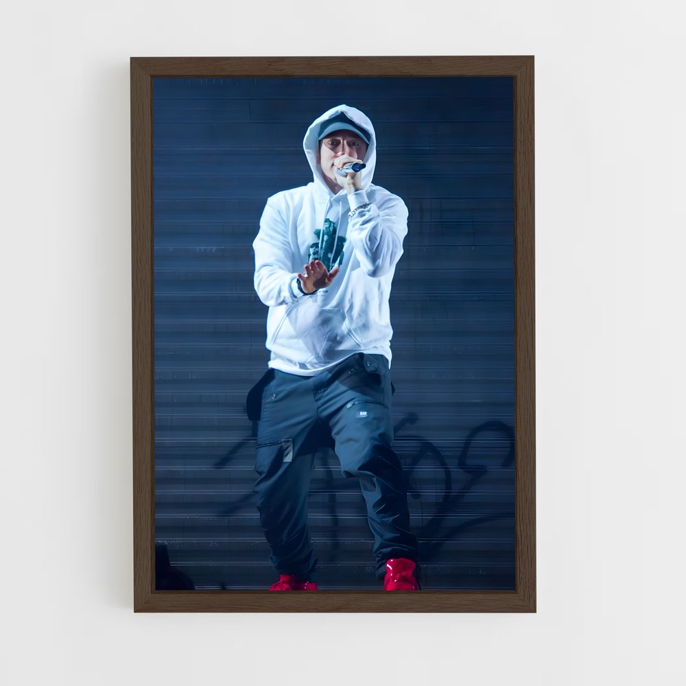 eminem-1 cadre Bois foncé