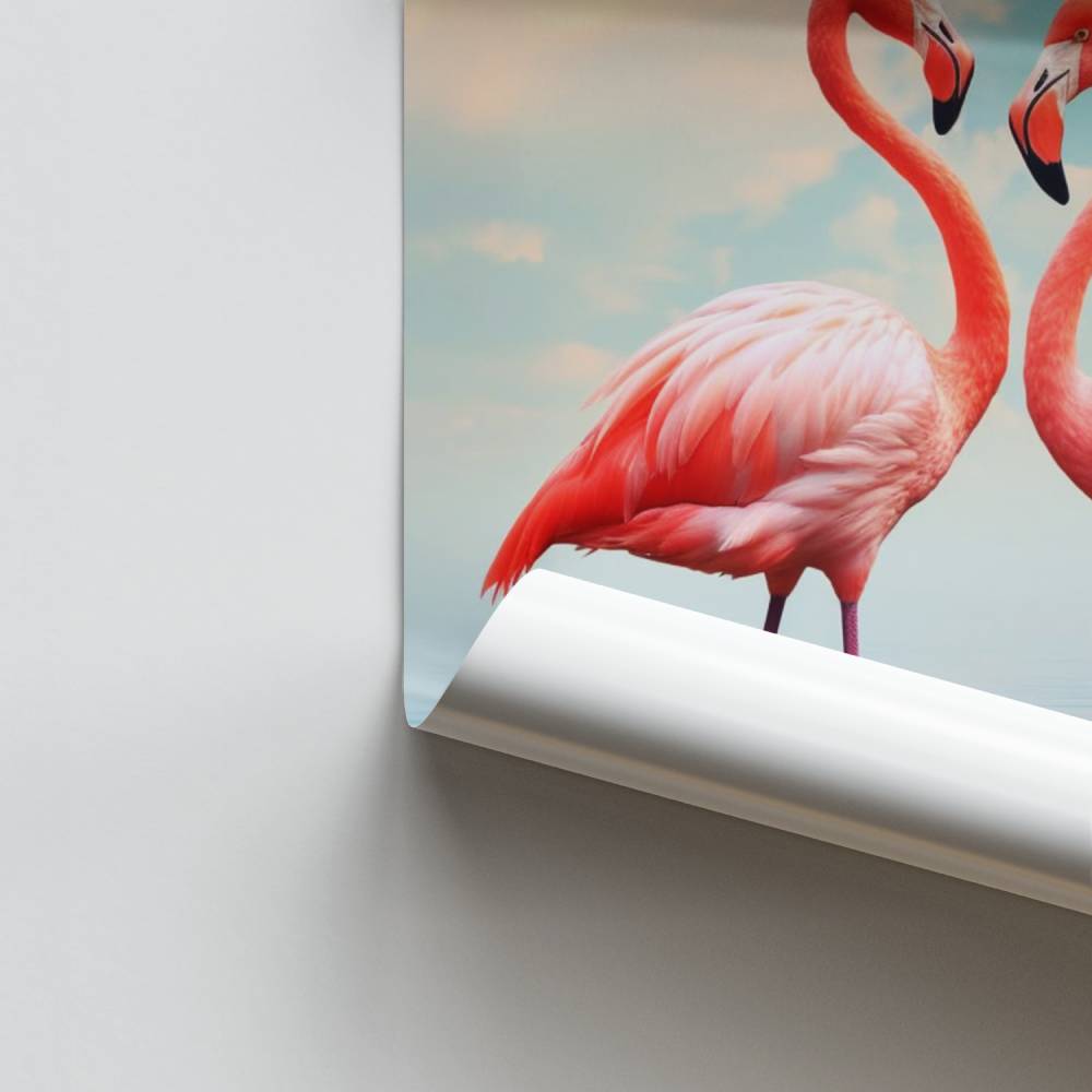Pôster Romance Flamingo