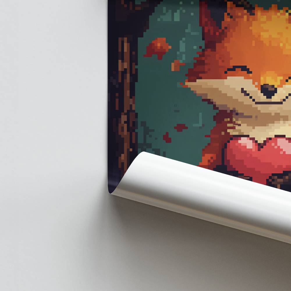 Pôster Fox Coração do Outono