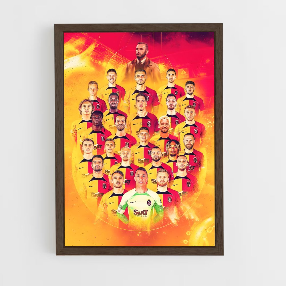 galatasaray-10 cadre Bois foncé