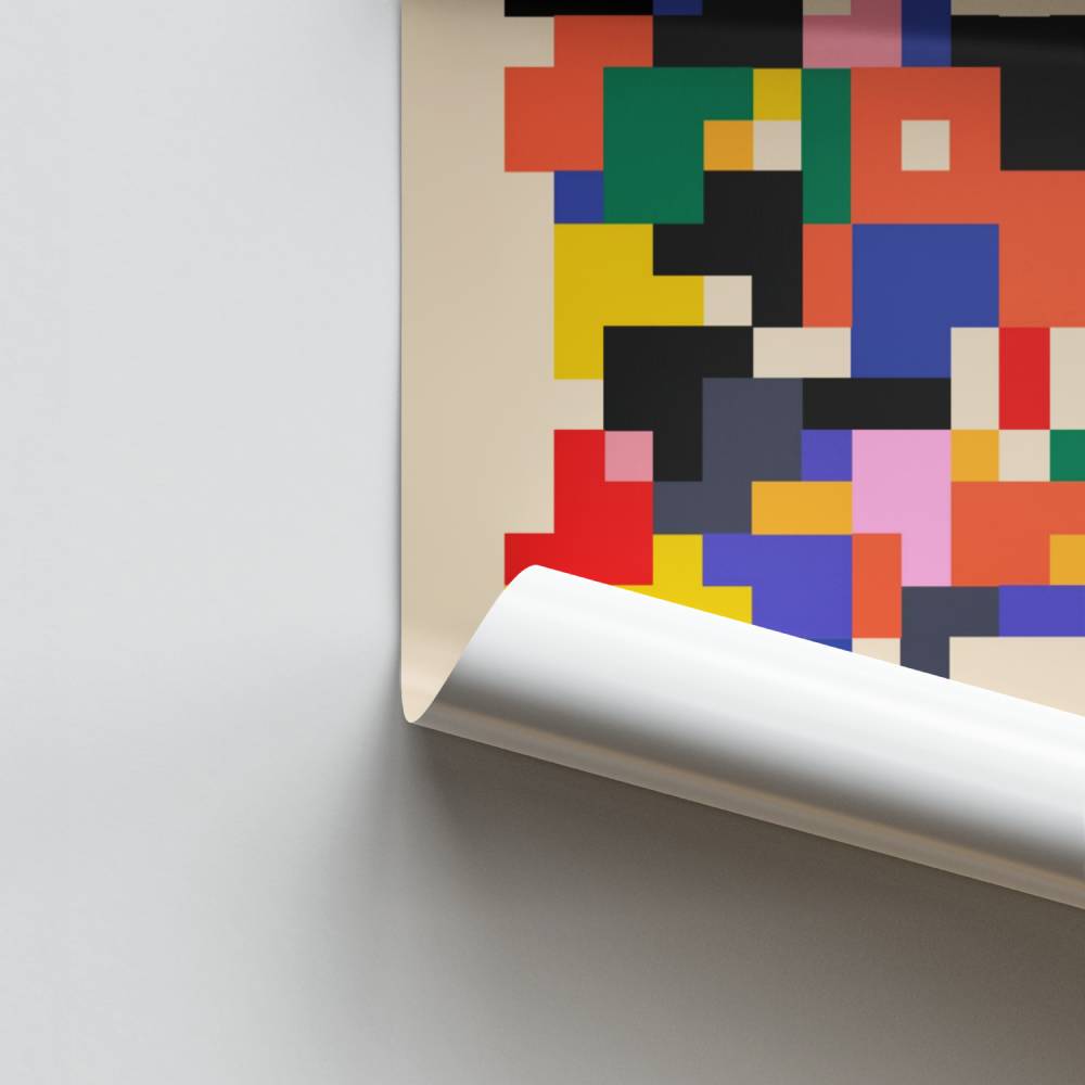 Póster Mosaico Vibrante