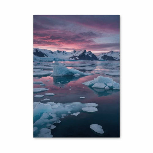 Poster Crépuscule Glacial