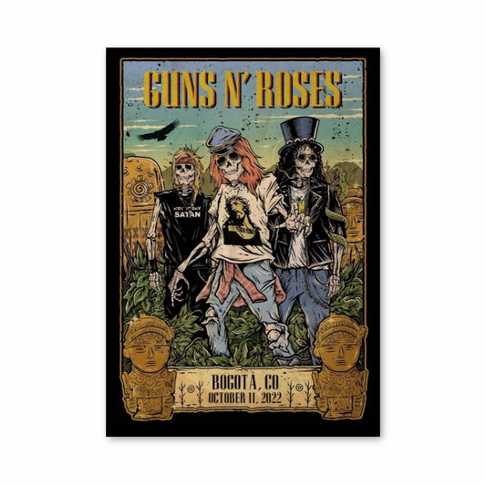 Poster Guns N' Roses Bogotá 2022