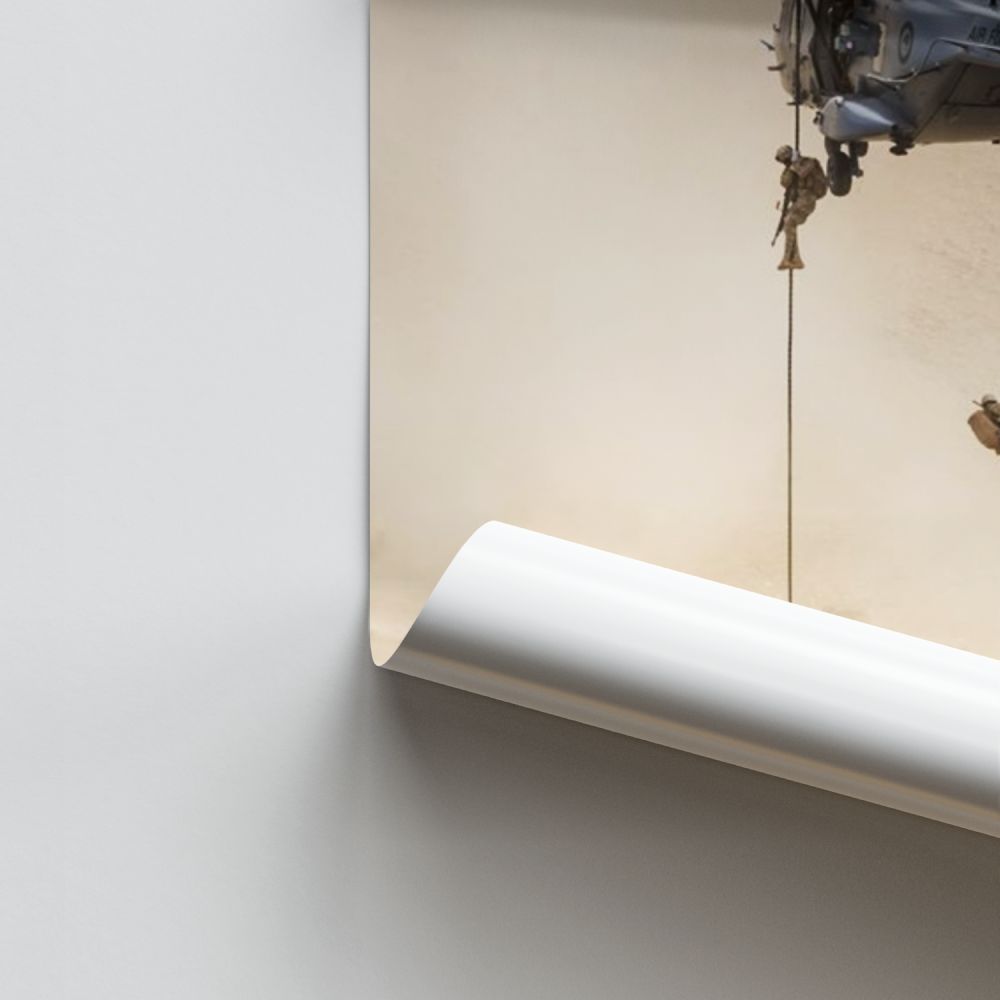 Poster Hélicoptère Troupes