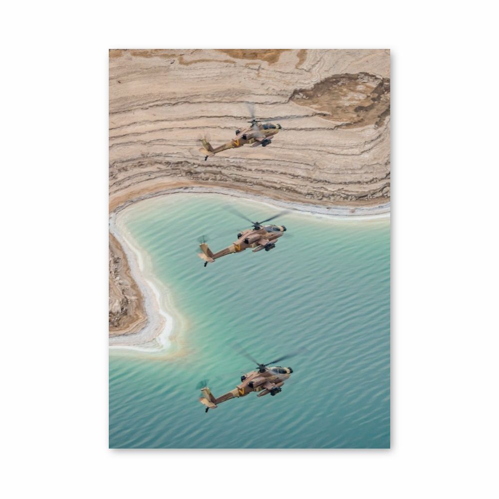 Poster Hélicoptères Désert
