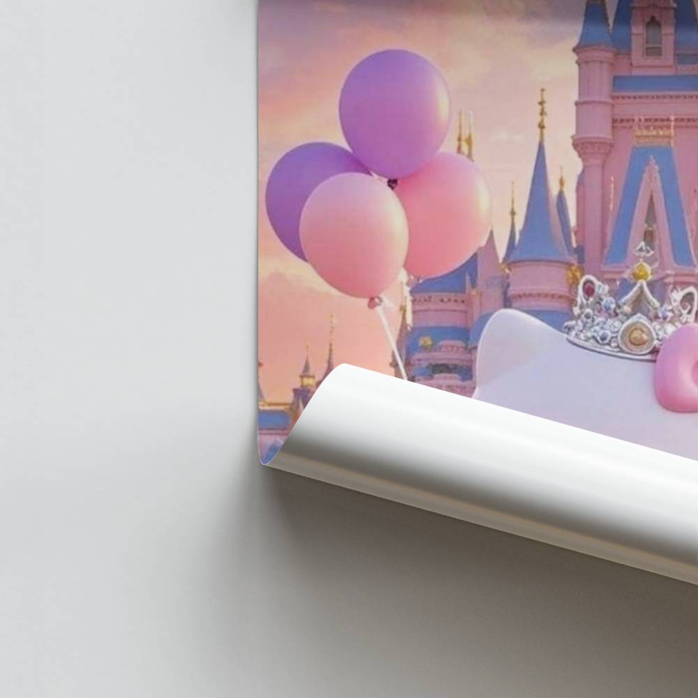 Pôster de fantasia da princesa Hello Kitty