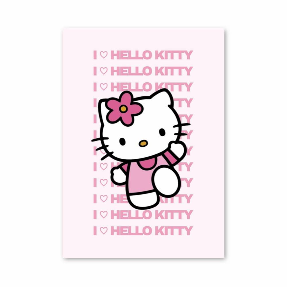 Poster J'adore Hello Kitty Roses