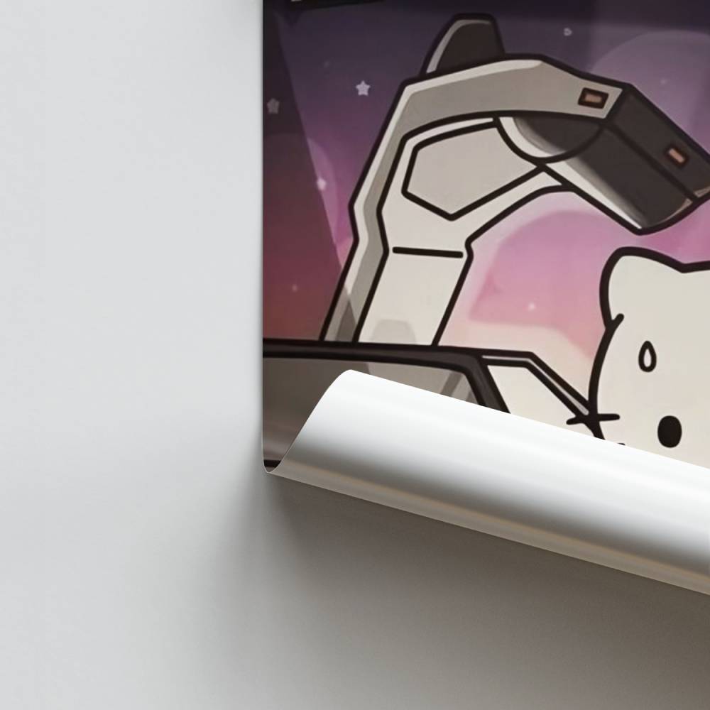 Pôster Kawaii de volta para o futuro