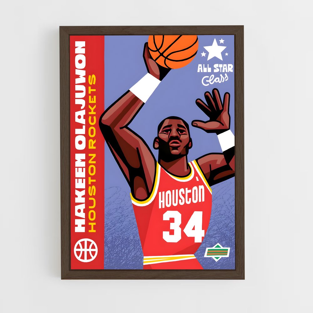 houston-rockets-6 cadre Bois foncé