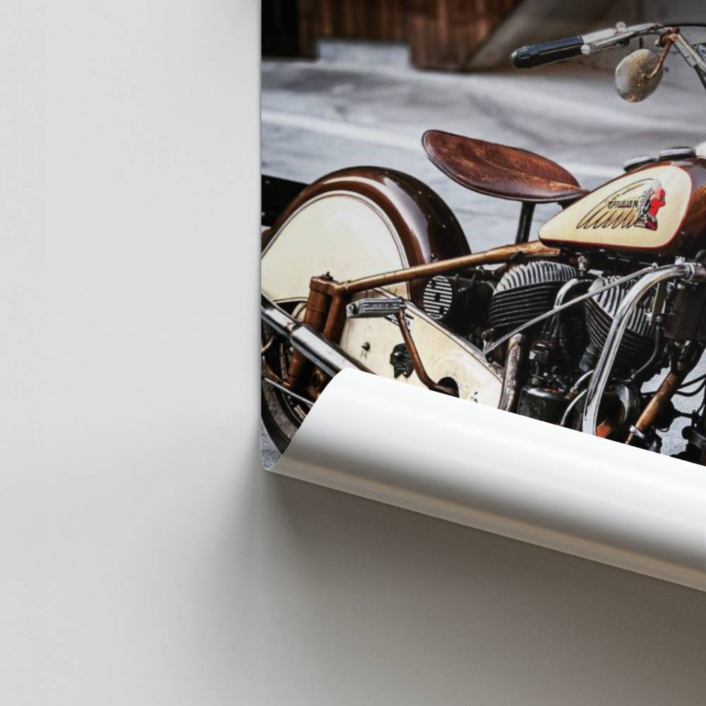 Poster Vintage Indian Motorcycle