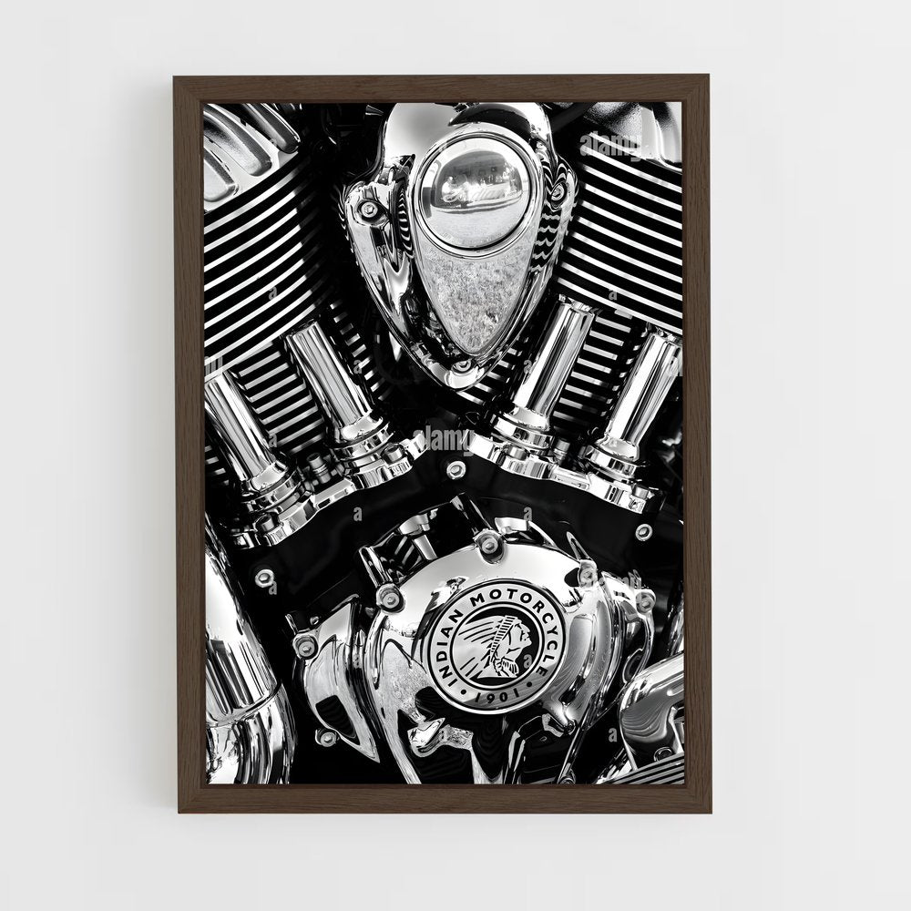 indian-motorcycle-9 cadre Bois foncé