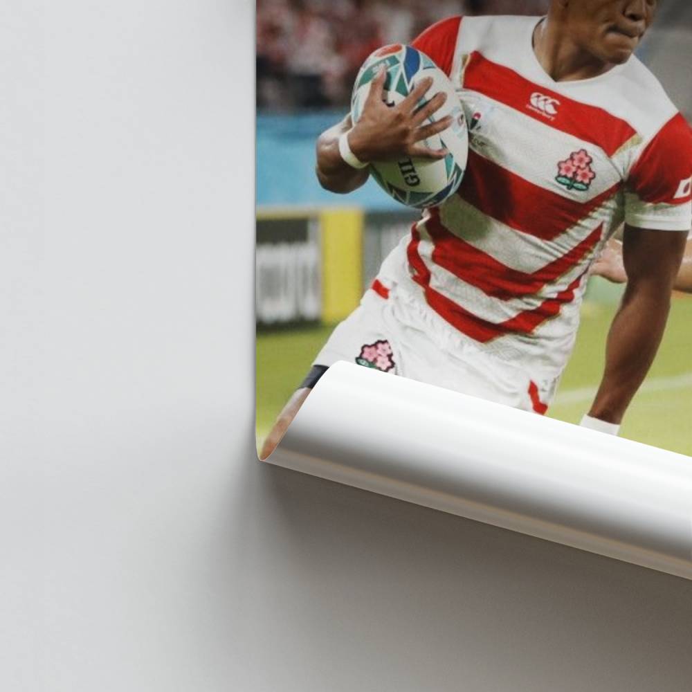 Pôster de ação do rugby japonês