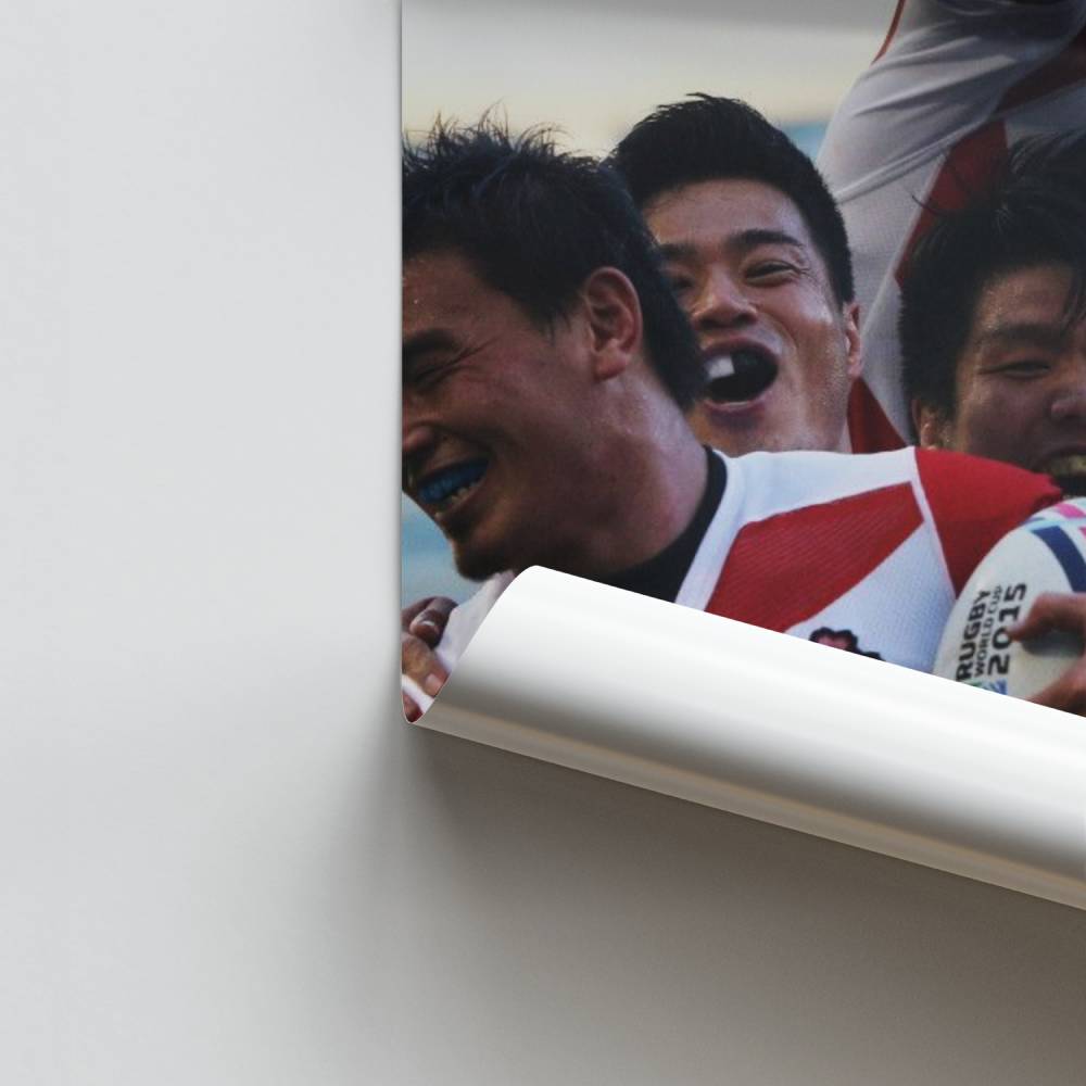 Poster Victoire Rugby Japon