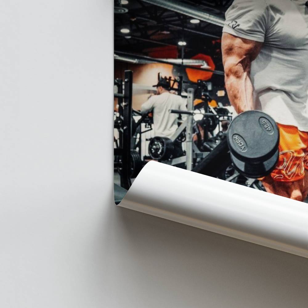 Pôster de intensidade de musculação