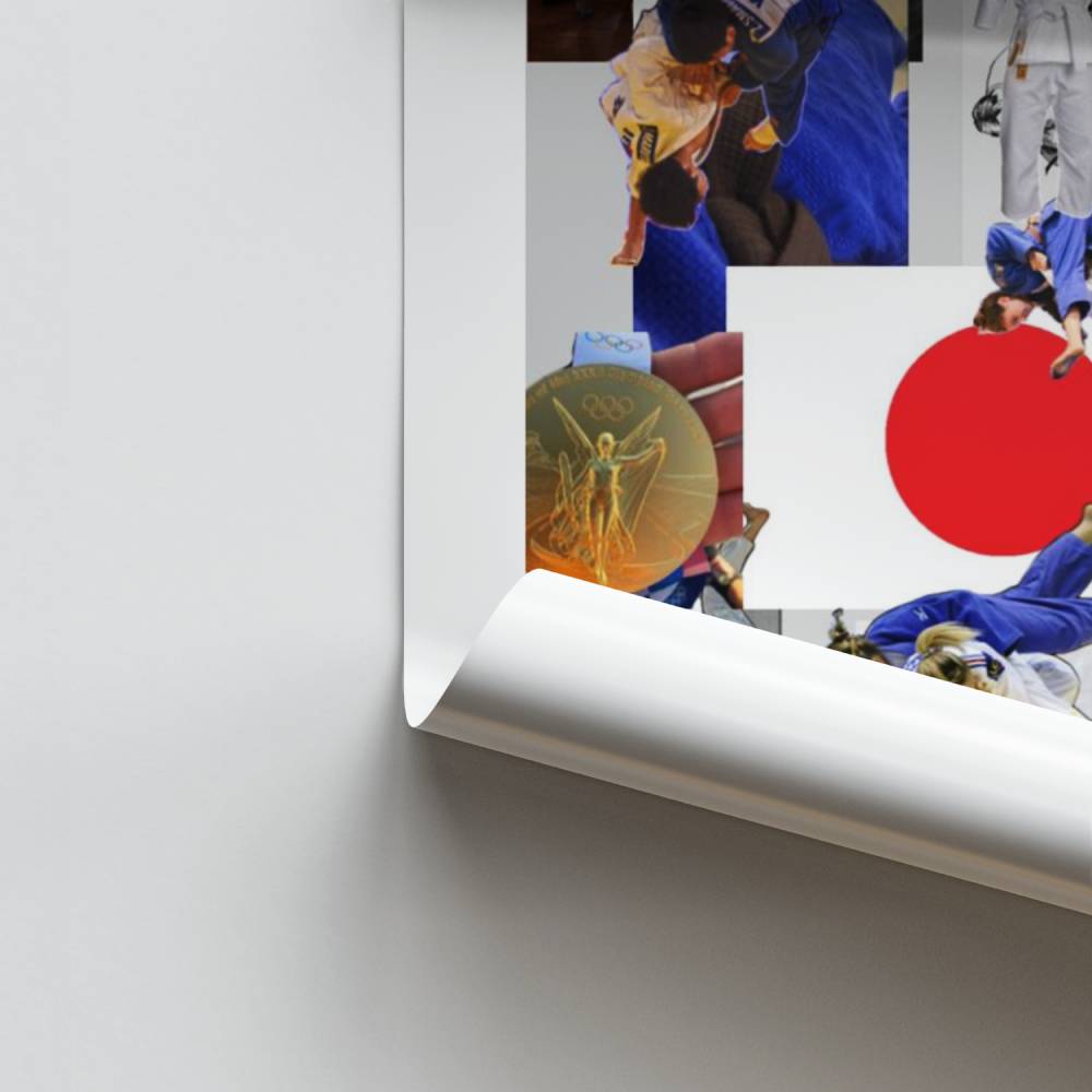 Pôster do espírito do judô japonês