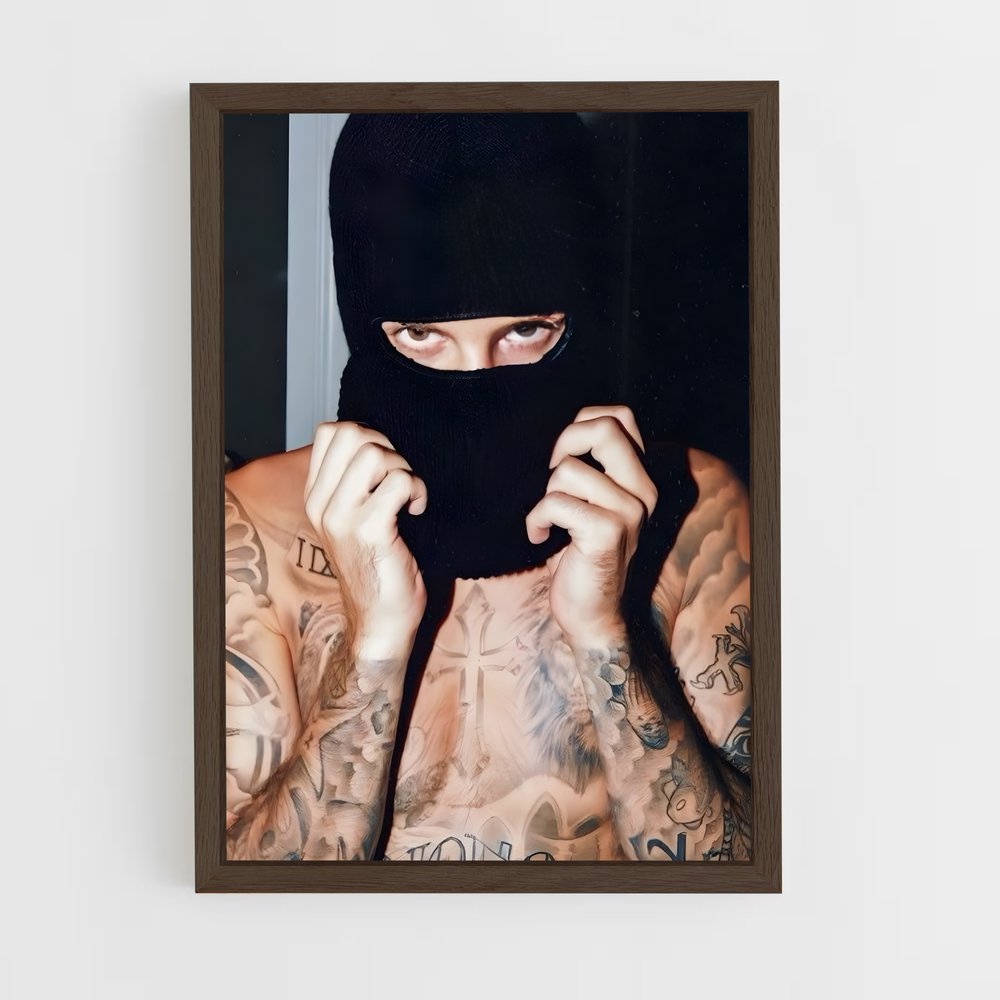 justin-bieber-1 cadre Bois foncé