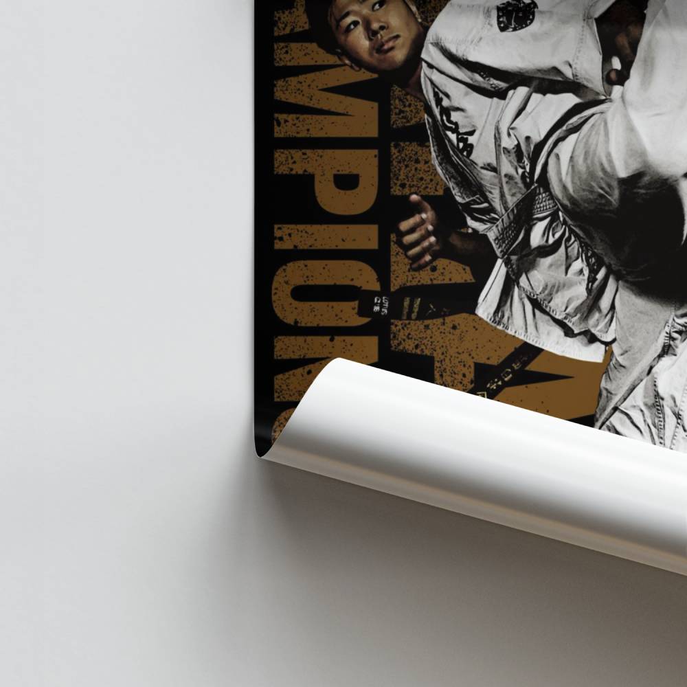 Pôster Mestre e Aluno de Karatê