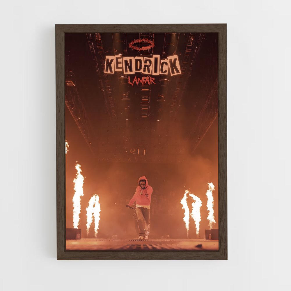 kendrick-lamar-13 cadre Bois foncé