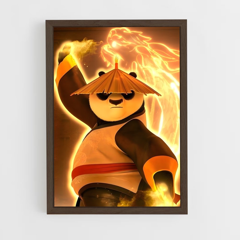 kung-fu-panda-12 cadre Bois foncé