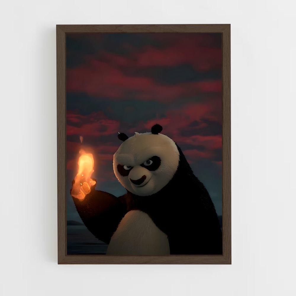 kung-fu-panda-13 cadre Bois foncé