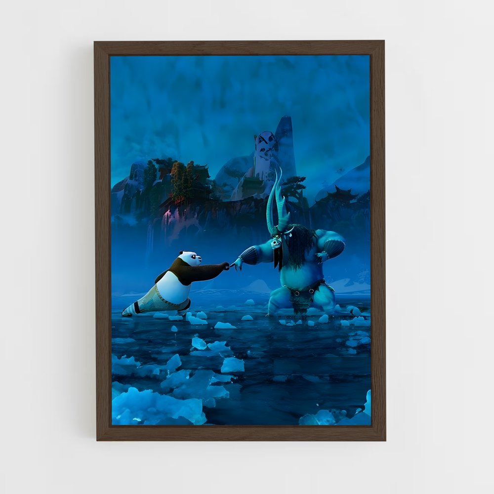 kung-fu-panda-8 cadre Bois foncé
