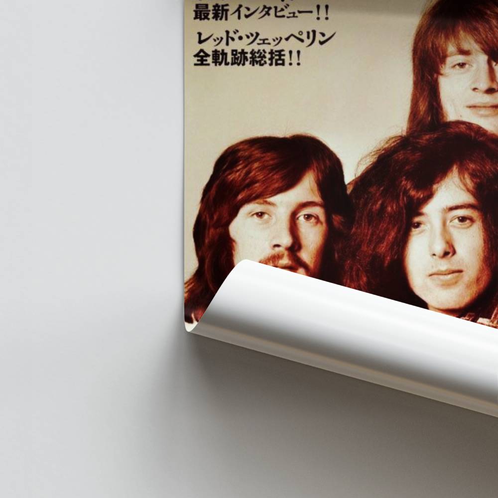 Pôster Led Zeppelin Vintage Japonês