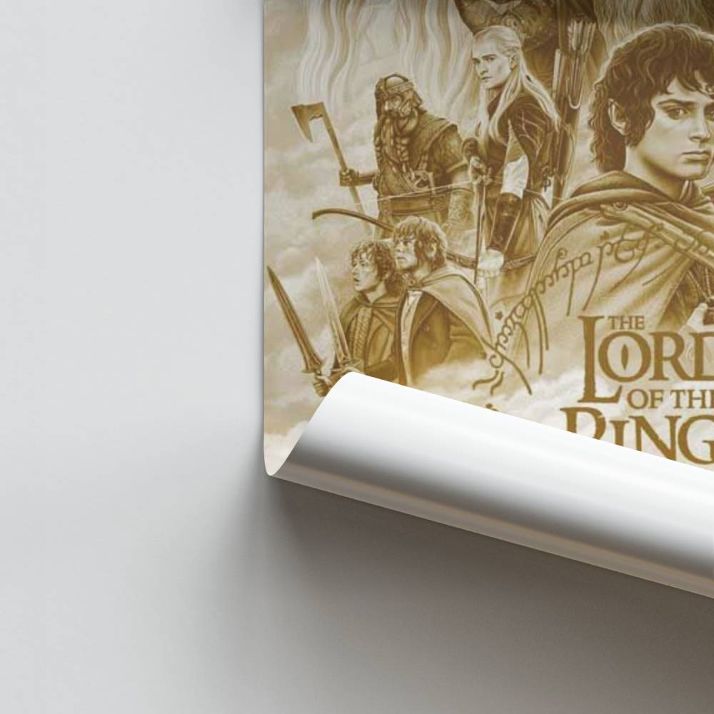 Pôster LOTR Bege