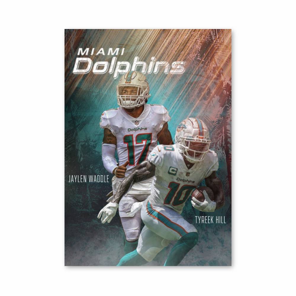 Poster Miami Dolphins Dynamique