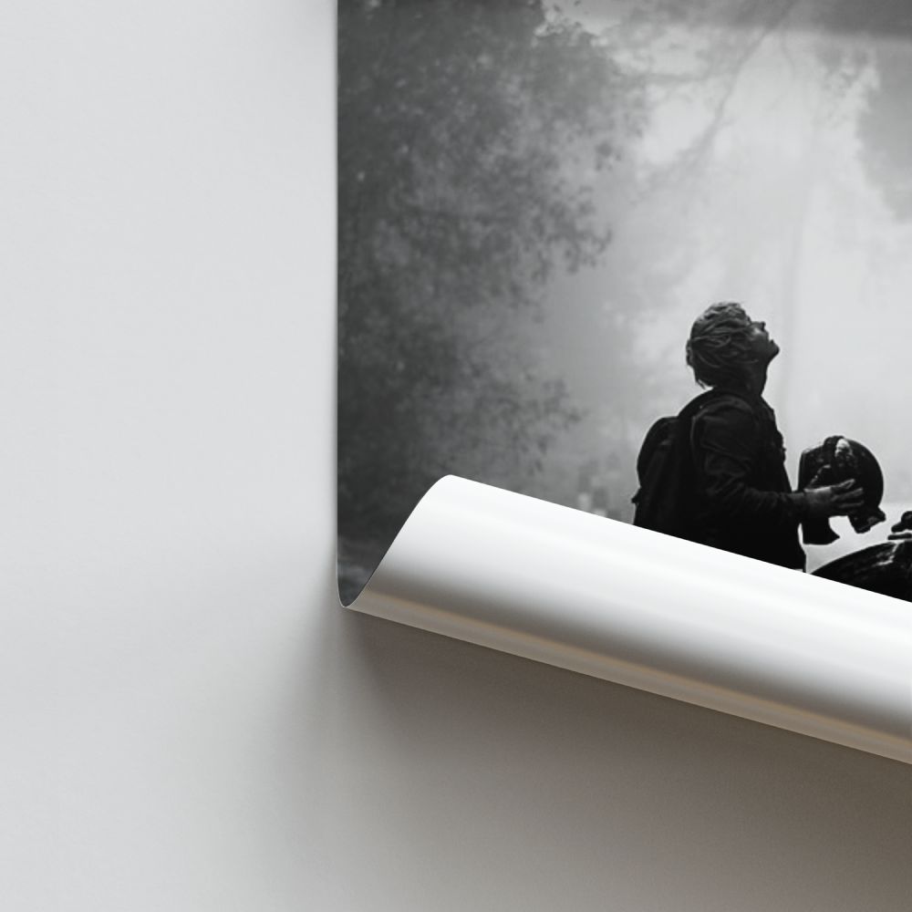 Pôster retrô de motocicleta