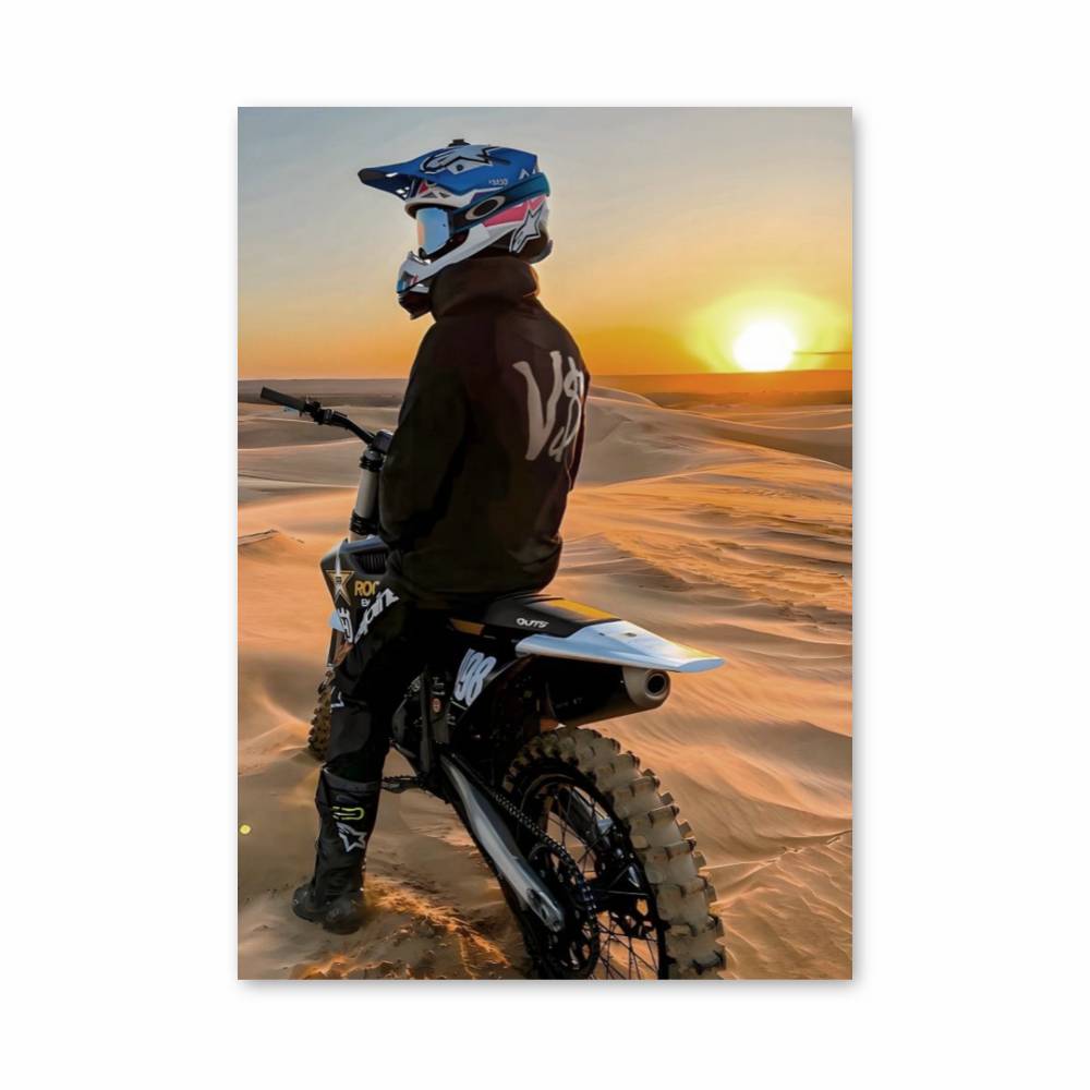 Poster Évasion Désert Moto-Cross