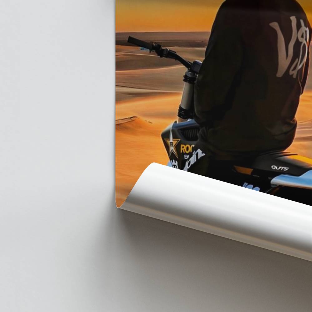 Poster Fuga do Deserto de Moto-Cross