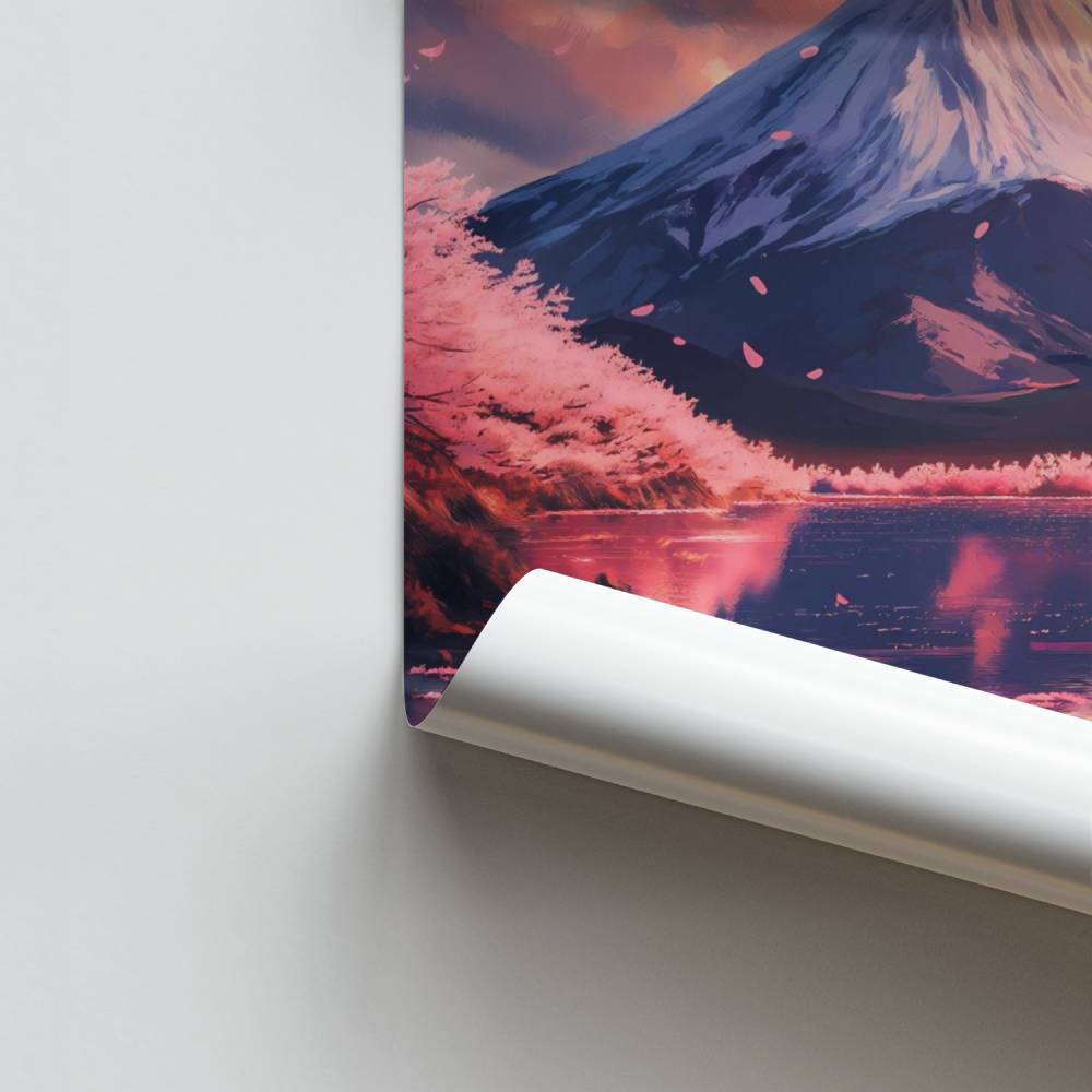 Poster Fuji au Printemps