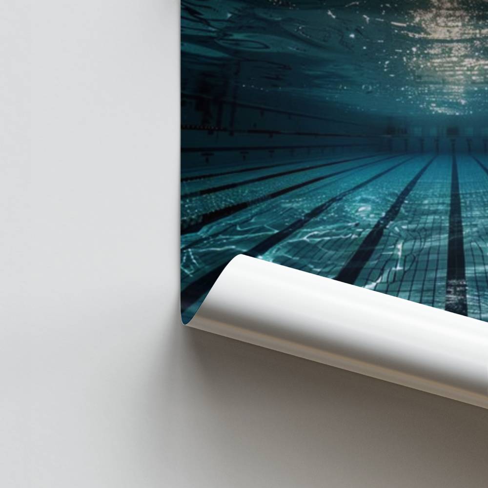 Póster de mergulho aquático