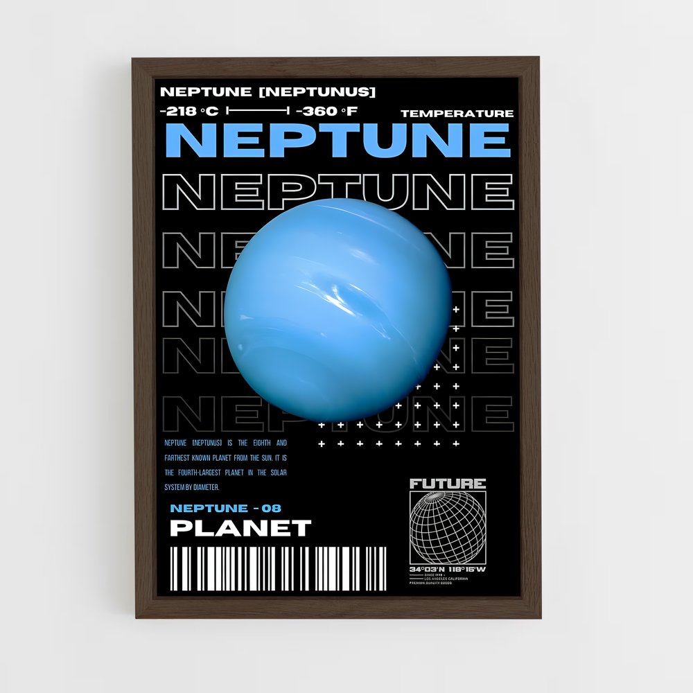 neptune-9 cadre Bois foncé