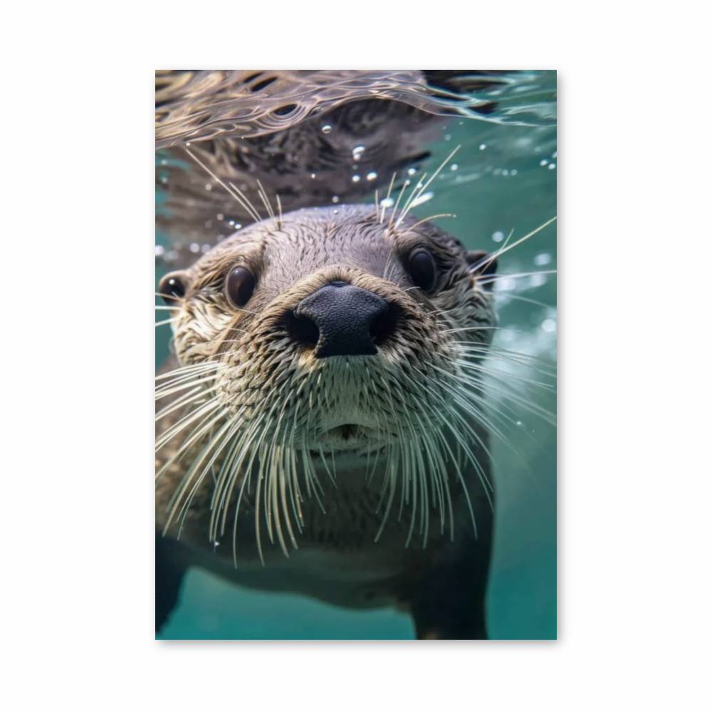 Poster Loutre Plongeuse