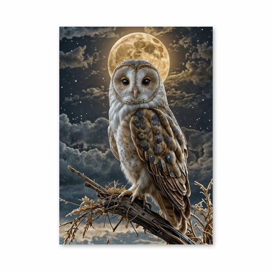 Poster Clair de Lune Chouette