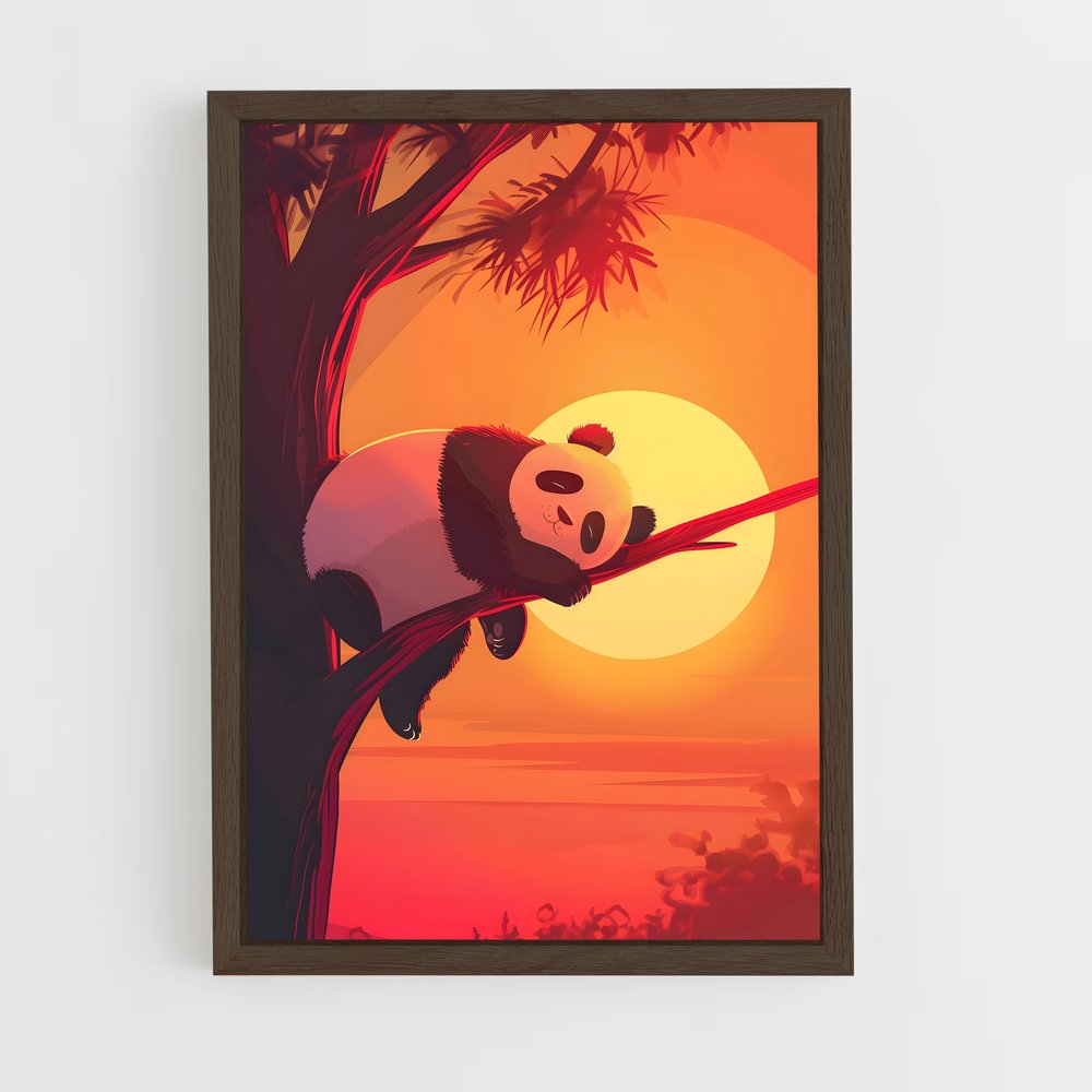 panda-3 cadre Bois foncé