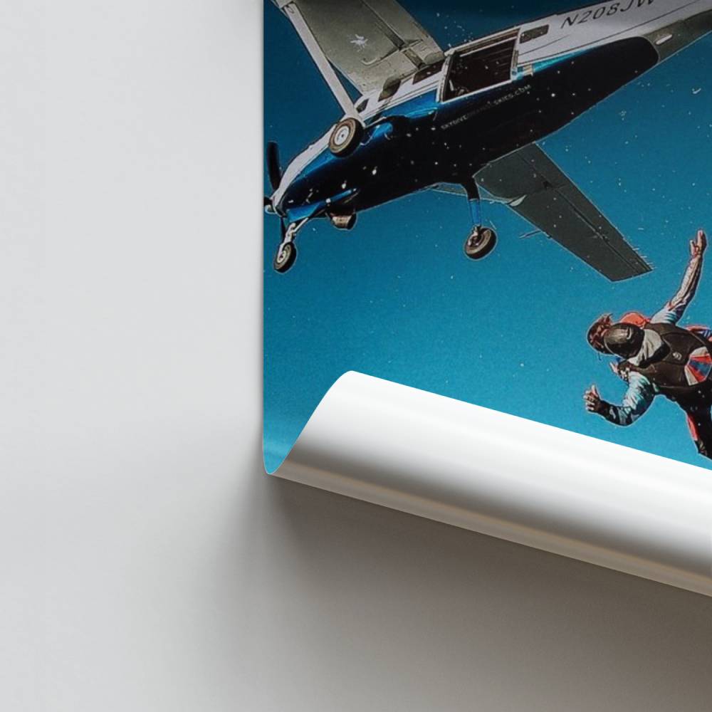 Pôster de aventura em queda livre