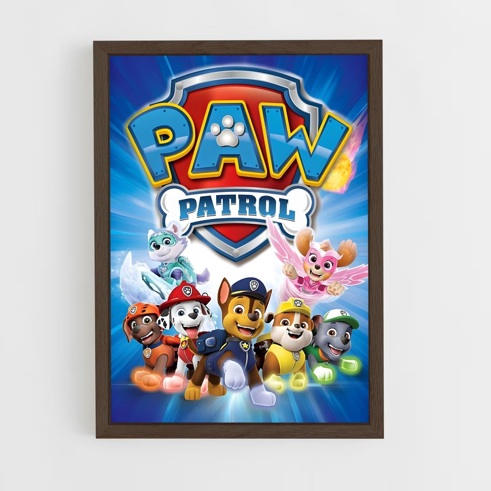 paw-patrol-1 cadre Bois foncé