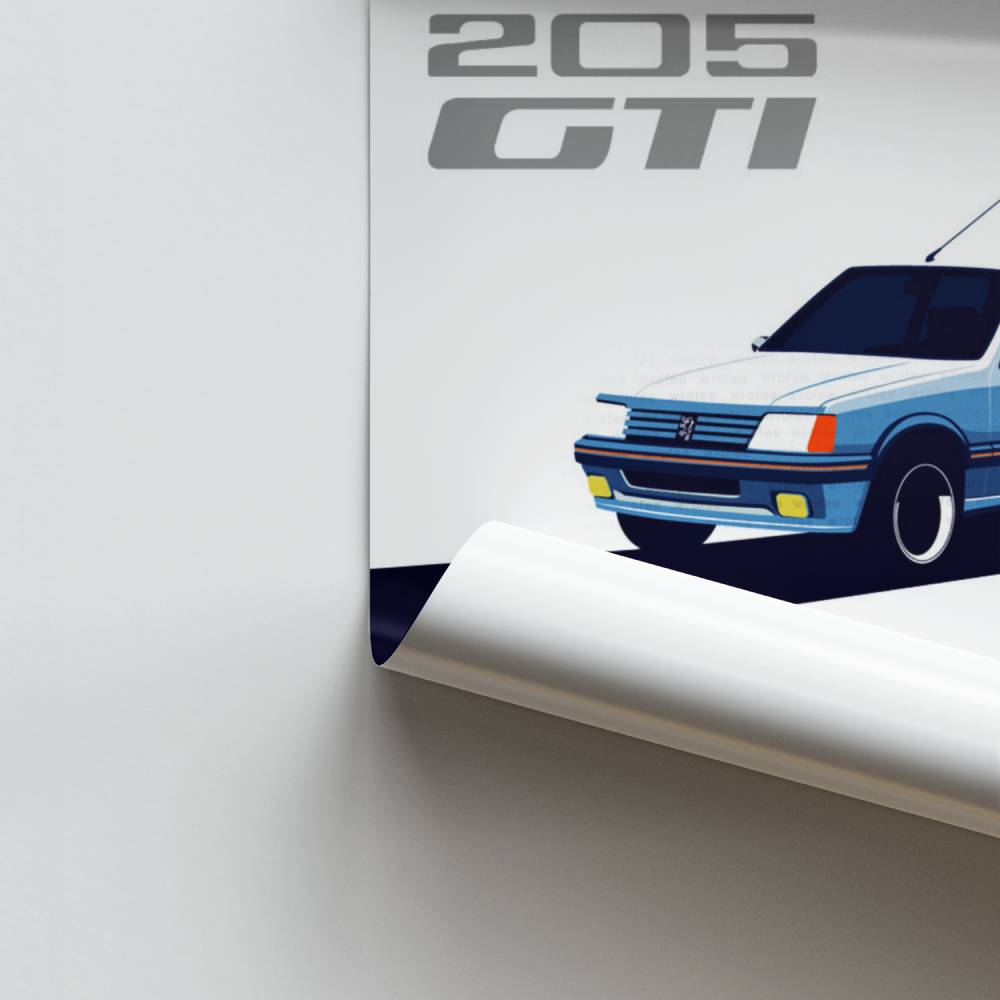 Poster 205 GTI Classic