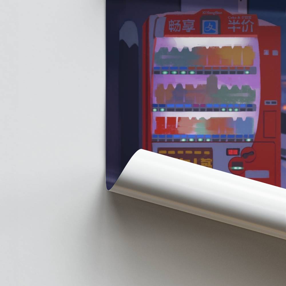 Máquina de venda automática de pôster Pikachu