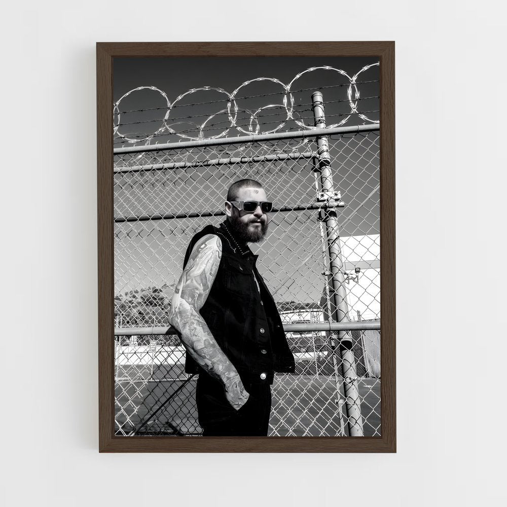 post-malone-10 cadre Bois foncé