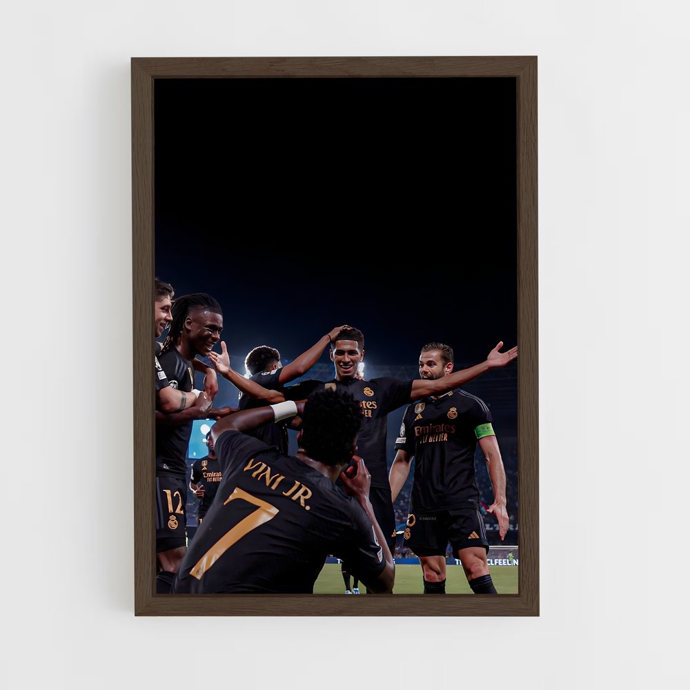 real-madrid-5 cadre Bois foncé