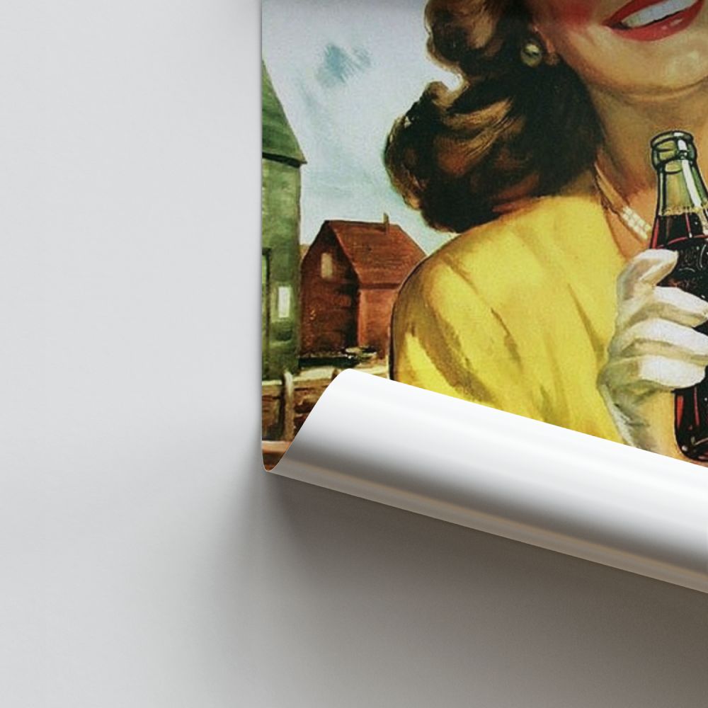 Pôster vintage da Coca-Cola