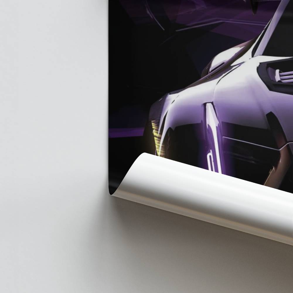 Pôster de carro de luxo da Rocket League