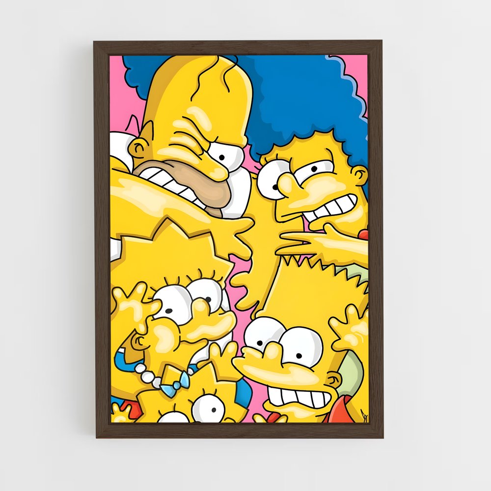 simpsons-22 cadre Bois foncé