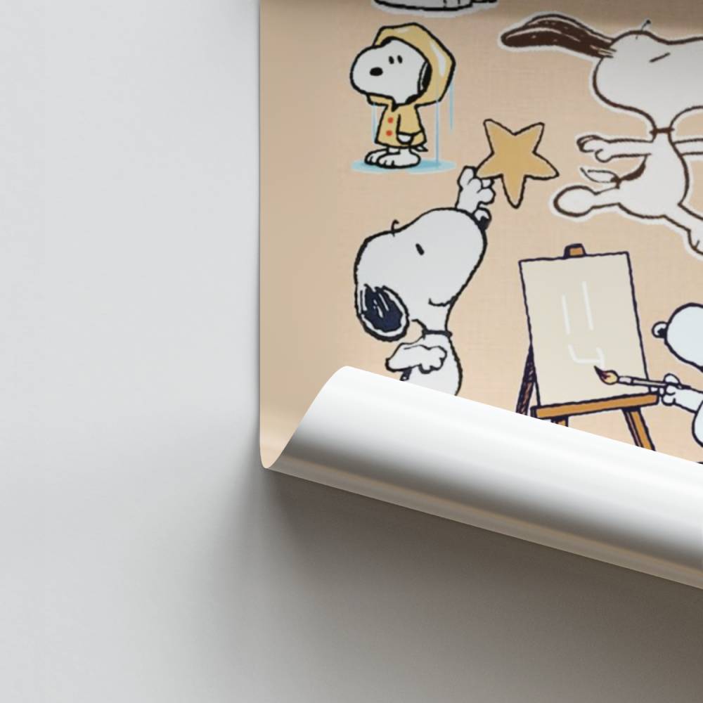 Pôster criativo do Snoopy