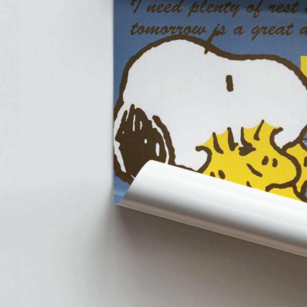 Pôster vintage de Snoopy e Woodstock